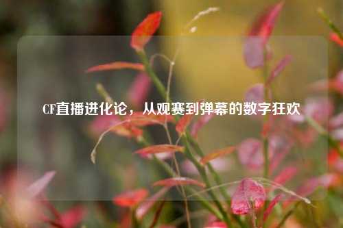 CF直播进化论,从观赛到弹幕的数字狂欢