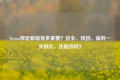 Steam绑定邮箱有多重要?安全、找回、福利一步到位,还能改吗?