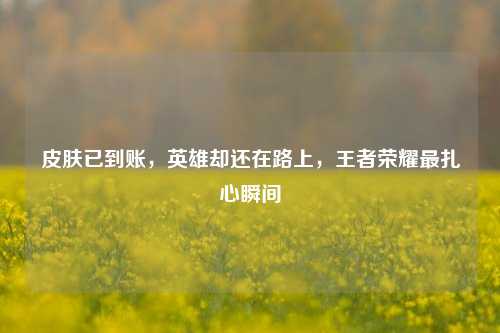 皮肤已到账,英雄却还在路上,王者荣耀最扎心瞬间