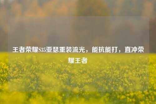 王者荣耀S35亚瑟重装流光,能抗能打,直冲荣耀王者