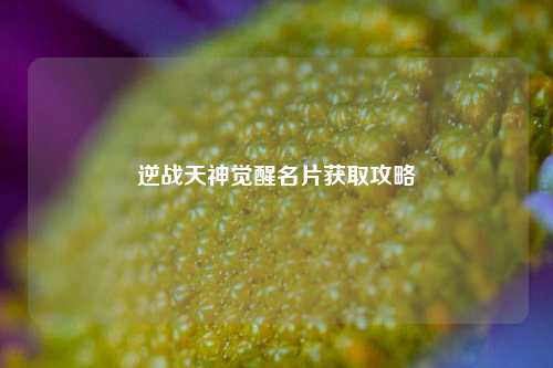 逆战天神觉醒名片获取攻略
