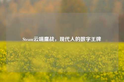 Steam云端鏖战,现代人的数字王牌